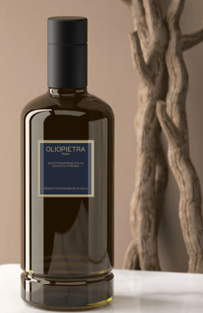 Oliopietra — bottiglia etichetta blu
